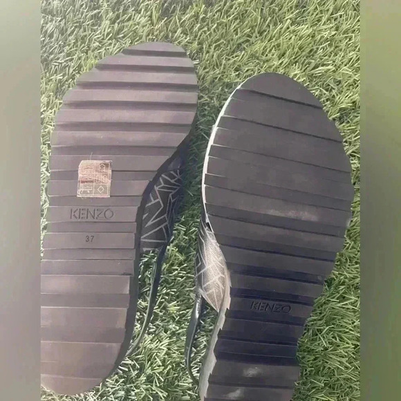 NEW Kenzo Spell-out Sandals Black Sling-back Large Buckle EU 37 US 6.5/7 - Picture 3 of 13